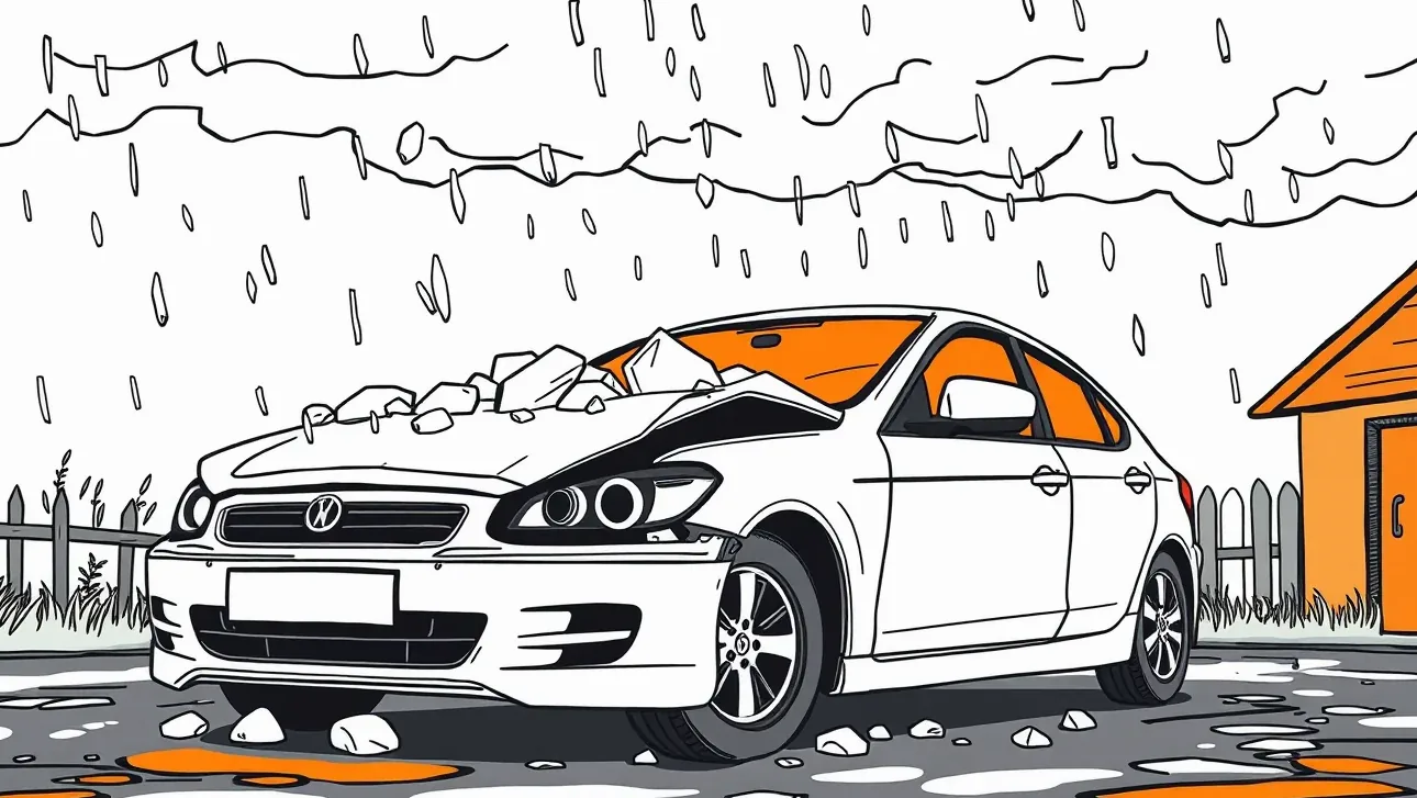 Havarované auto s poškodenou prednou časťou pripravené na obhliadku likvidátorom