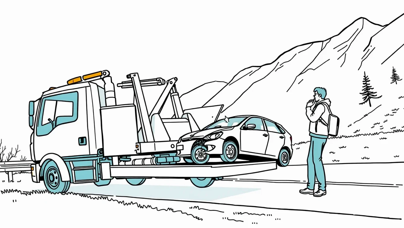 Prevozné značky na automobile dovezenom zo zahraničia na odťahovom parkovisku