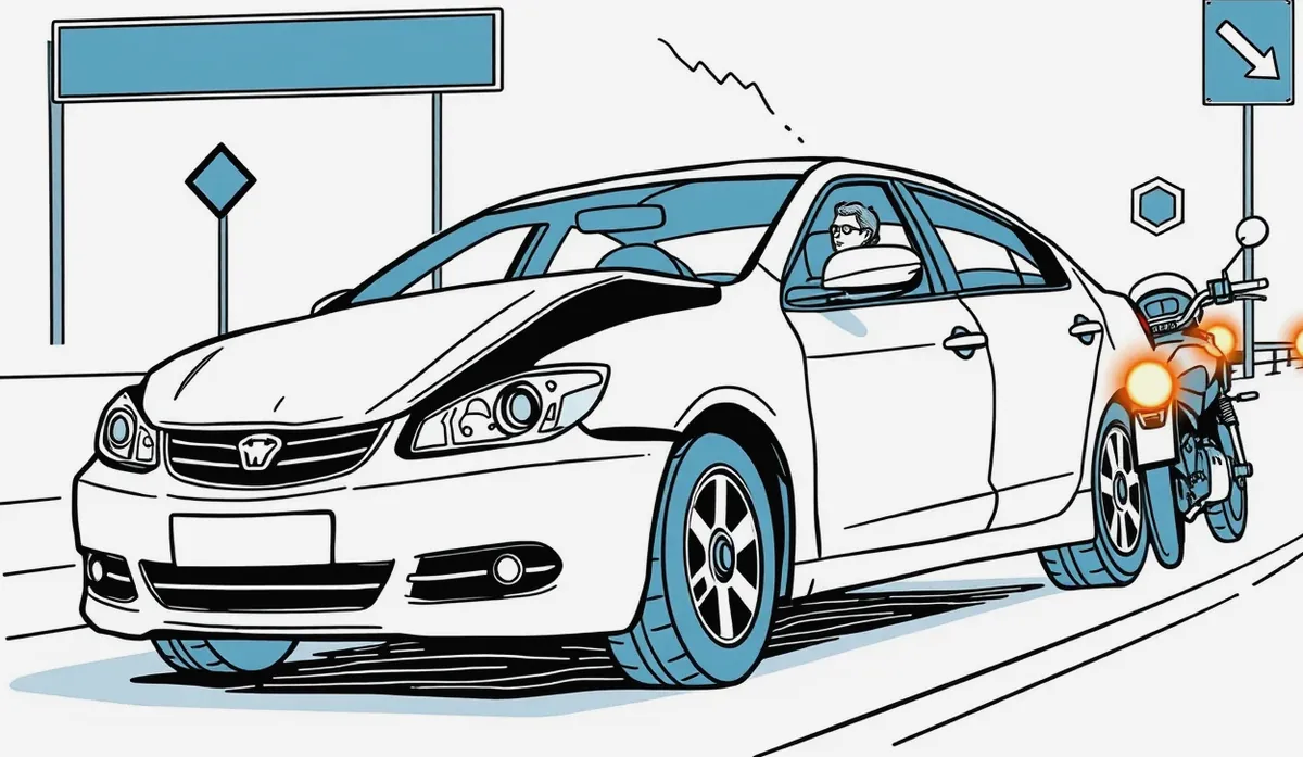 Predná maska a svetlomet automobilu značky Lancia na ceste
