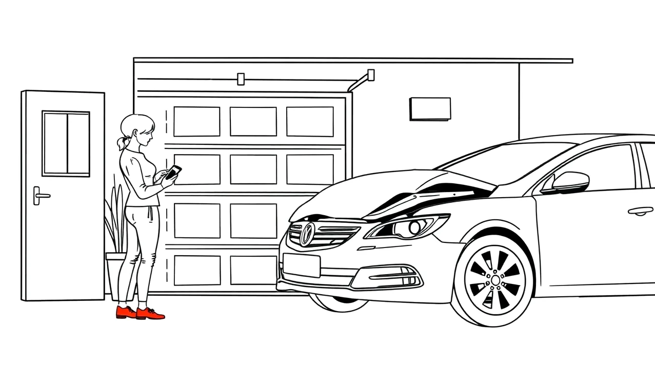 Servisný technik kontroluje pohon a torzné pružiny garážovej brány v podzemnej garáži