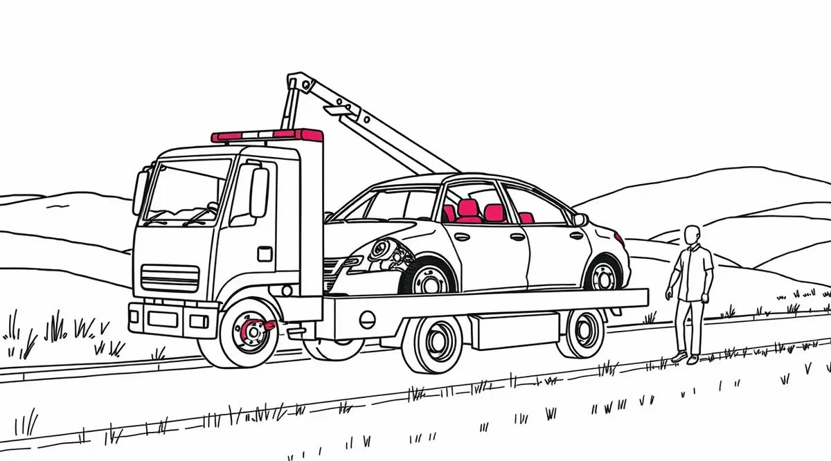 Technik v servise kontroluje drobné poškodenie čelného skla po zásahu kamienkom