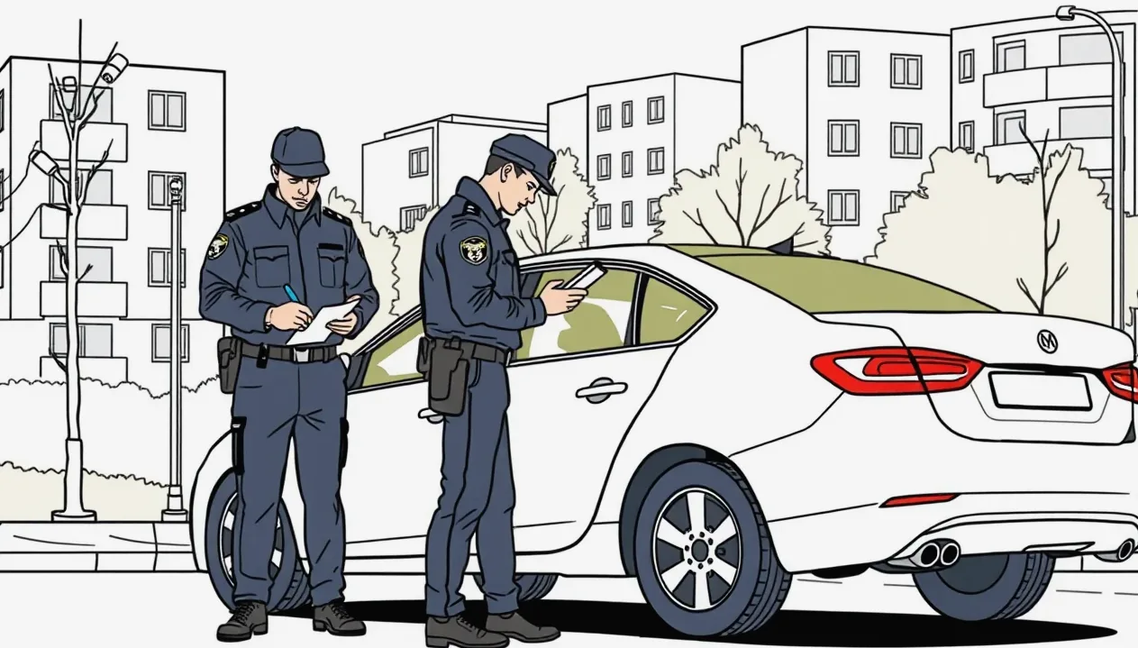 Detail prevaleného blatníka a poškriabaného laku na aute zaparkovanom na sídlisku