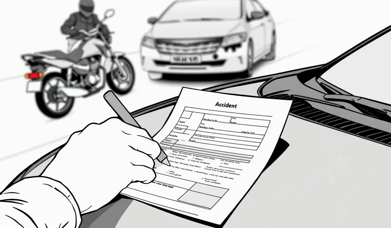 Pohľad na palubnú dosku a tachometer staršieho auta zaparkovaného v meste
