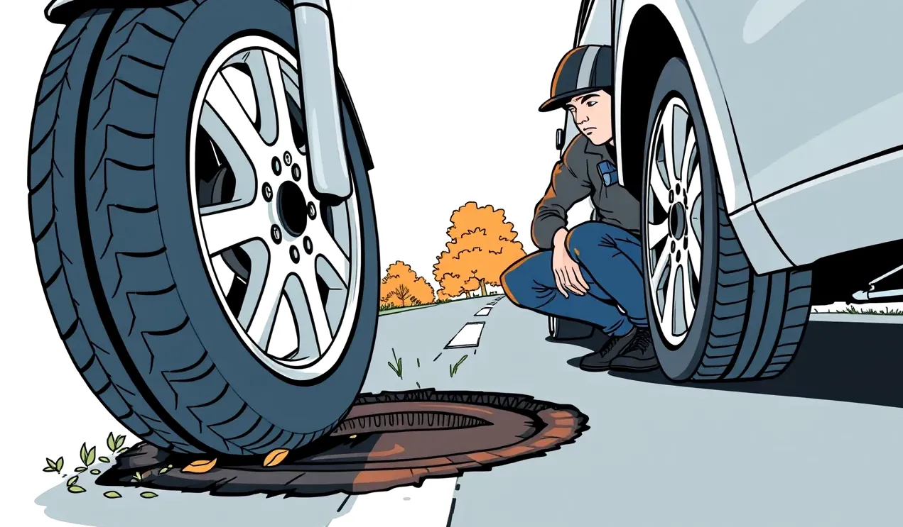 Rodinné auto zaparkované pri horskom lese v rizikovej zóne výskytu lesnej zveri