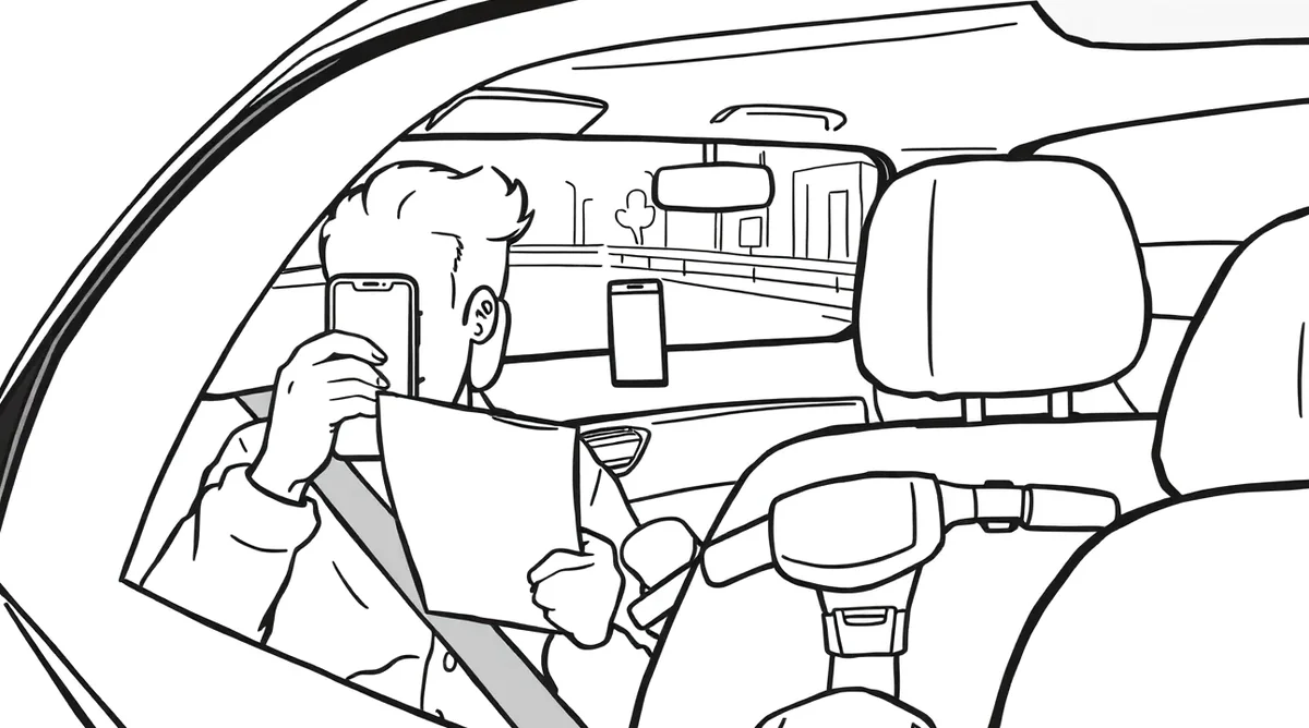 Vodič vypĺňa záznam o dopravnej nehode pri poškodenom automobile
