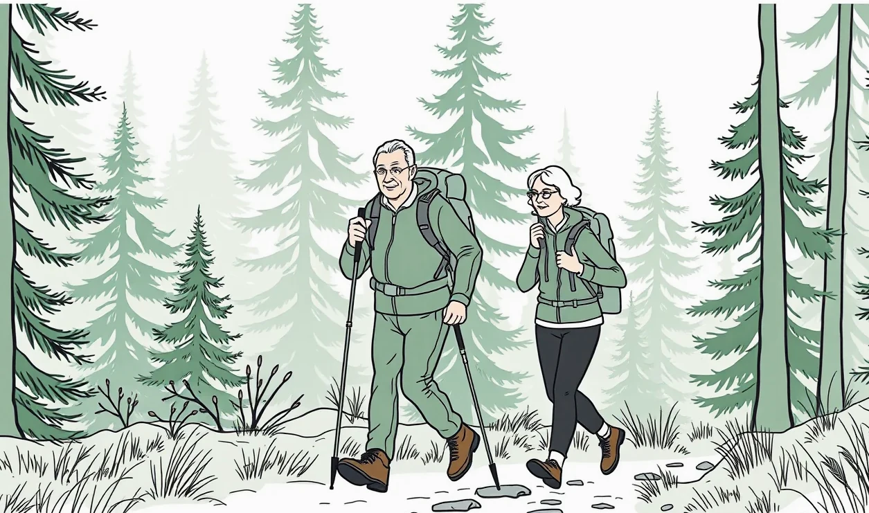 Záchranár horskej služby kráča po kamenistom chodníku v Tatrách