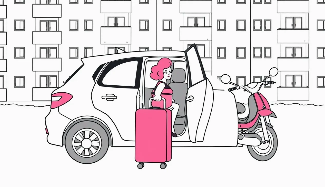 Žlté taxi na odťahovom vozidle po poruche v meste