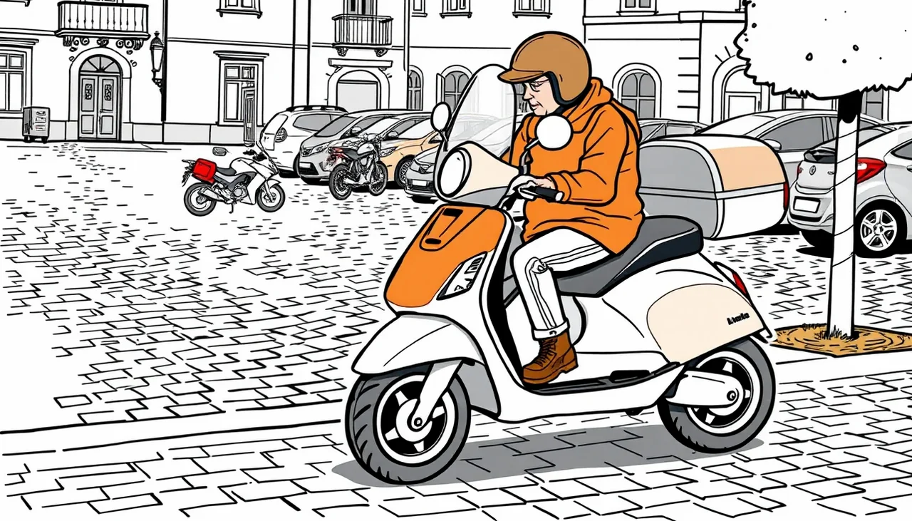 Cestná policajná kontrola motocyklistu zameraná na kontrolu dokladov a technického stavu